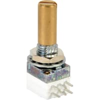 Spectrol / Sfernice / Vishay Potentiometer Conductive Plastic 2 Gang 50k 1 Turn Slot 6mm Shaft Dia P9 Series