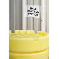 SpillTech Spill Control Station Sign, 10" W x 7" H