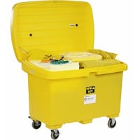 SpillTech HazMat Spill Cart Kit with 5in Wheels, 48" L x 31" W x 38" H