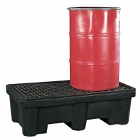 SpillTech 2-Drum Spill Pallet, 53" L x 29" W x 16.5" H