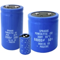 Sprague / Vishay Capacitor;Al Electrolytic;Cap 0.081 F;Tol -10, +75%;Vol-Rtg 40 VDC;Screw Term