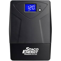 Staco Energy Products Co. Uninterruptible Power Supply (UPS), 400VA/240W, 4 Outlets, 120V, 2 min