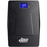 Staco Energy Products Co. Uninterruptible Power Supply (UPS), 1000VA/600W, 6 Outlets, 120V, 4 min