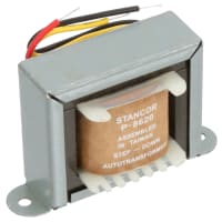 Stancor Transformer, Auto, Bobbin, 1, Freq 50/60Hz, Pri 230VAC, Sec 115VAC, Sec 0.43A