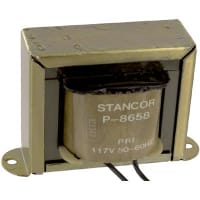 Stancor Transformer, Power, Bobbin, 1, Freq 50/60Hz, Pri 117VAC, Sec 12VAC, Sec 4A