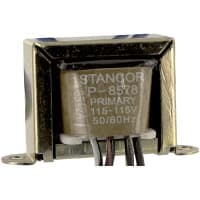 Stancor Transformer, Power, Bobbin, 1, Freq 50/60Hz, Pri 115/230VAC, Sec 24 (CT)VAC