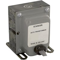 Stancor Transformer, Auto, Enclosed, 1, Freq 50/60Hz, Pri 230VAC, Sec 115VAC, Sec 0.74A