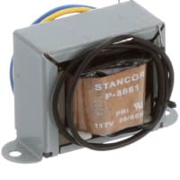 Stancor Transformer, Power, Bobbin, 1, Freq 50/60Hz, Pri 117VAC, Sec 24 (CT)VAC, UL