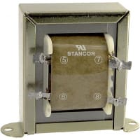 Stancor Transformer, Power, Bobbin, 1, Freq 50/60Hz, Pri 115/230VAC, Sec 6/12VAC, UL