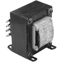 Stancor Transformer, Power, Bobbin, 1, Freq 50/60Hz, Pri 115/230VAC, Sec 24/48VAC, UL