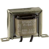 Stancor Transformer, Isolation, Bobbin, 1, Freq 50/60Hz, Pri 115VAC, Sec 115VAC, +105C