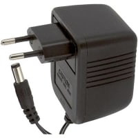 Stancor Power Supply, AC-DC, 12V, 0.3A, 230V In, Enclosed, Wall Plug, External, 3.6W, STAF Series