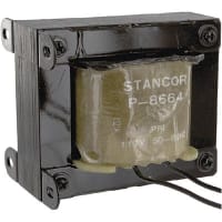 Stancor Transformer, Power, Config Bobbin, 1, Freq 50/60Hz, Pri 117VAC, Sec 24 (CT)VAC