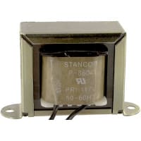 Stancor Transformer, Power, Bobbin, 1, Freq 50/60Hz, Pri 117VAC, Sec 20 (CT)VAC, UL