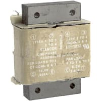 Stancor Transformer, Power, Toroidal, 1, Freq 50/60Hz, Pri 115/230VAC, Sec 6.3/12.6VAC