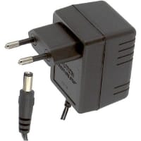 Stancor Power Supply, AC-DC, 9V, 1A, 230V In, Enclosed, Wall Plug, External, 9W, STAF Series