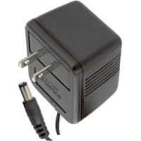 Stancor Power Supply, AC-DC, 6V, 0.6A, 120V In, Enclosed, Wall Plug, External, 3.6W, STA Series