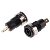 Staubli Black 4mm Socket Gold Plated 1000V 24A