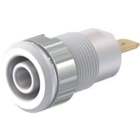 Staubli White 4mm Socket Gold Plated 1000V 24A, 23 Series