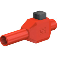 Staubli Clip-On, Red, 4 mm, Safety Plug