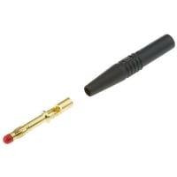 Staubli Black 4mm Banana Plug Gold Plated 1000V 32A