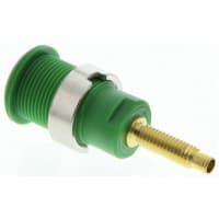 Staubli Green 4mm Socket Gold Plated 1000V 32A