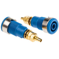 Staubli Hck Blue 4mm Socket Gold Plated 1000V 32A