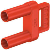 Staubli 4mm system connecting plug, red