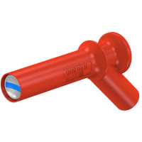 Staubli Red, Male to Female Test Connector Adapter and Nickel Plated - Socket Size: 4mm