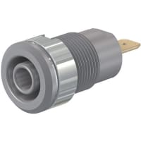 Staubli Grey 4mm Socket Gold Plated 1000V 24A