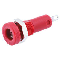 Staubli Red 4mm Socket, Nickel Plated, 30 V ac, 60 V dc, 25A