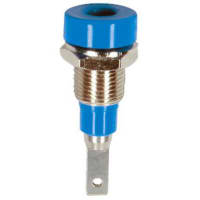 Staubli 2mm multilam panel mount socket, blue