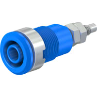 Staubli 4 mm safety socket blue