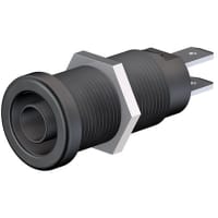 Staubli Black Double Contact Shrouded Socket 4mm