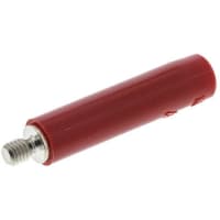 Staubli 4mm screw-in socket, M3 thread, 32A, red