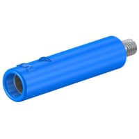 Staubli 4mm screw-in socket, M3 thread, 32A, blue