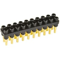 Staubli 12mm 20 Way 2 Row Straight Female Socket Strip