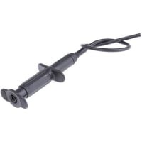 Staubli 1A Black Grabber Clip, 1000V Rating, 4mm Probe Socket Size