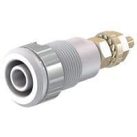 Staubli White 4mm Socket Gold Plated 1000V 32A