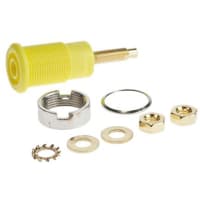 Staubli Hck Yellow 4mm Socket Gold Plated 1000V 32A