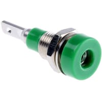 Staubli Green 2 mm Test Socket, 10A, 30 V ac, 60 V dc