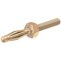 Staubli Gold plated uninsulated plug w/M2 stud