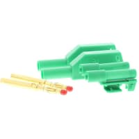 Staubli Green 4mm Banana Plug, Gold Plated, 1000V, 32A