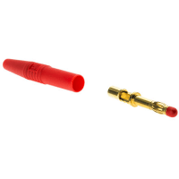 Staubli Red 4mm Banana Plug, Gold Plated, 1000V, 32A