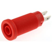 Staubli Red double contact shrouded socket, 4mm