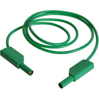 Staubli 4 mm safety test lead 100 cm green