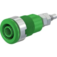 Staubli 4 mm safety socket green