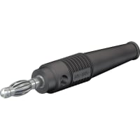 Staubli 4 mm in-line plug black