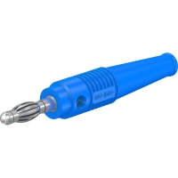 Staubli 4 mm in-line plug blue