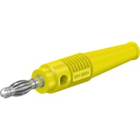 Staubli 4 mm in-line plug yellow